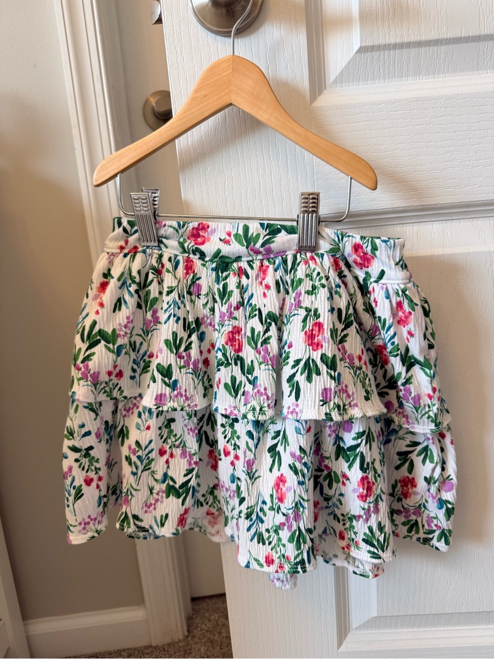 Crewcuts Girls' floral crinkle in White Bright Lilac